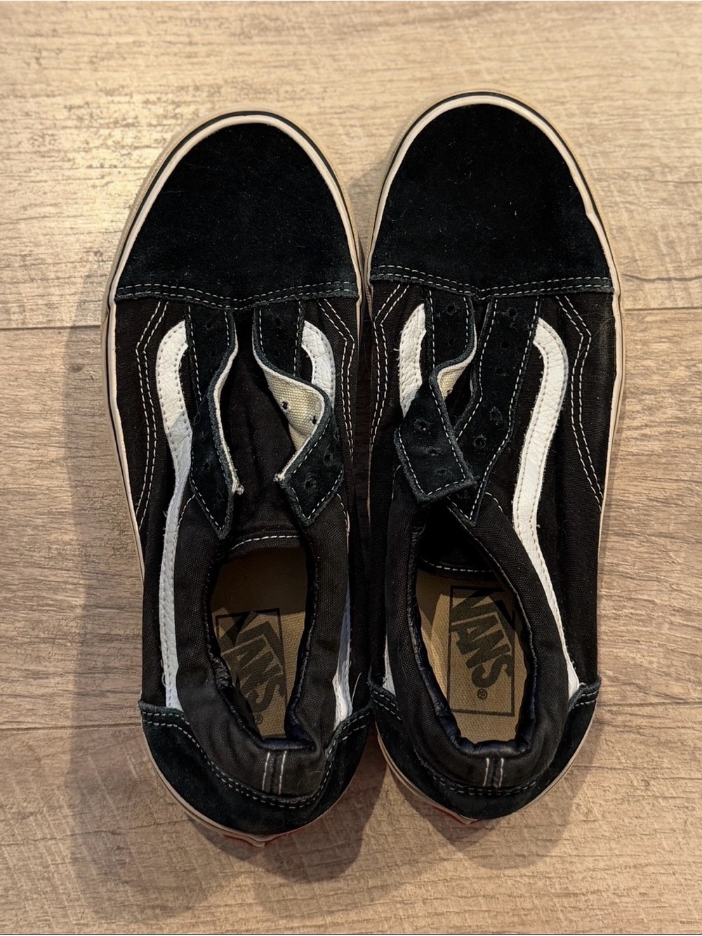 Vans Black and White Old Skool Skate Sneakers